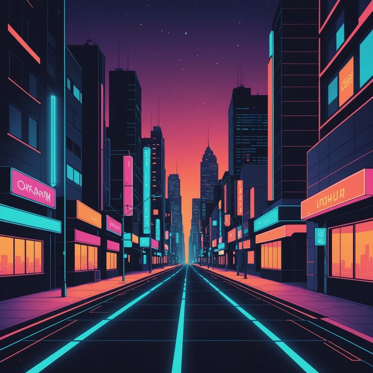 Imagine cruising down an urban landscape bathed in neon lights and futuristic vibes, where sizzling synths create an atmosphere of thrilling adventure, melding past and future into an unforgettable auditory journey.