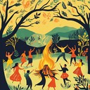 playful folk melody evoking a lively village celebration dance