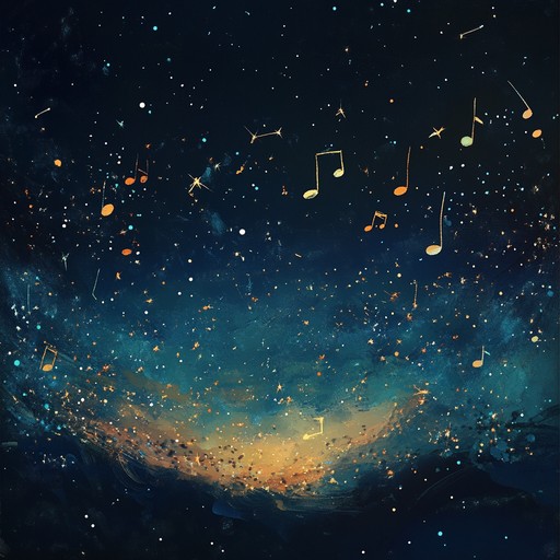 A shimmering tapestry of sound, this instrumental composition merges glittering, sparkling notes with deep, soulful undertones. The piece captures the beauty of a night sky filled with stars and heartfelt reflection. Luminescent textures interweave with emotional melodies, creating a dynamic range that will uplift and move listeners.