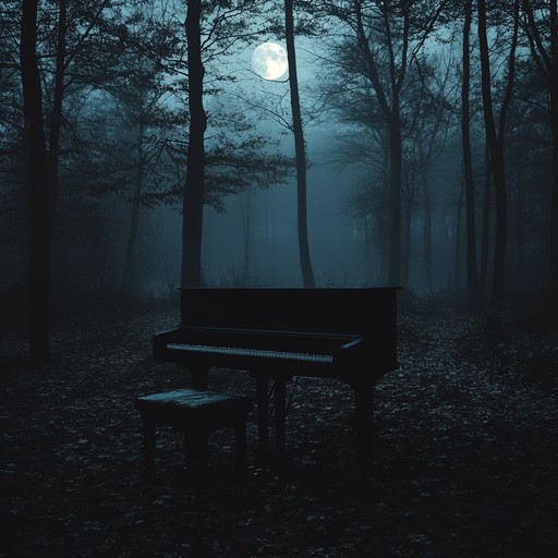 A melancholic instrumental piece that combines tender piano chords with haunting melodies, evoking feelings of nostalgia and introspection. The composition unfolds slowly, enveloping the listener in a somber yet comforting atmosphere reminiscent of a solitary walk under the moonlight. The gentle interplay between the piano and subtle orchestral textures creates a profound sense of depth and emotion.