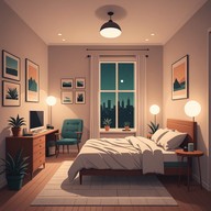 guitar whispers in the moonlit room