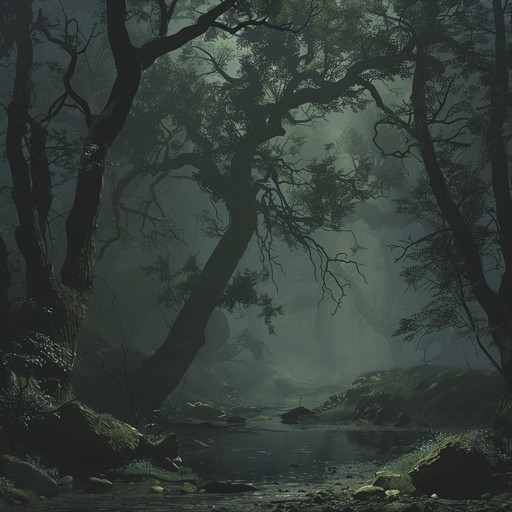 Imagine a serene, ancient forest at dusk, the air filled with soft whispers of nature. This song encapsulates the ethereal stillness and profound mystery of an untouched woodland paradise. Whispering breezes, distant birdcalls, and subtle rustlings create a soundscape that transports the listener to a tranquil, secluded escape.