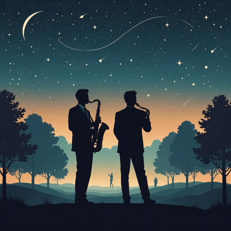 Perfect for a quiet evening, this track creates an intimate setting with its soft jazz tones, led by a soulful saxophone that serenades beneath the twilight sky