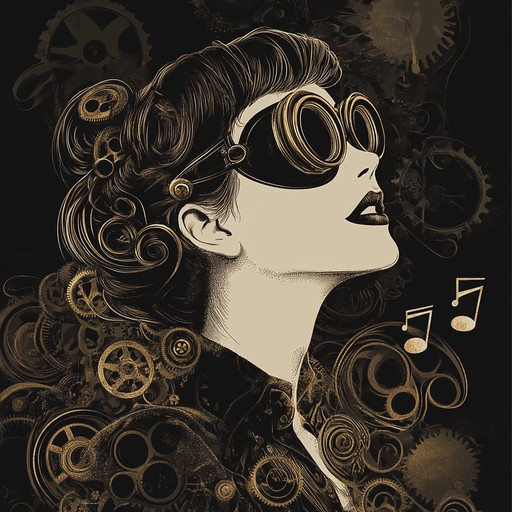 A lively instrumental that melds the theatrical essence of cabaret with the mechanical and imaginative aspects of steampunk, featuring dynamic rhythms reminiscent of turning gears and playful melodies that evoke a whimsical clockwork world.