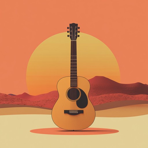 A soothing instrumental piece that combines gentle acoustic guitar strums with ambient textures, capturing the essence of a calm sunset over open plains