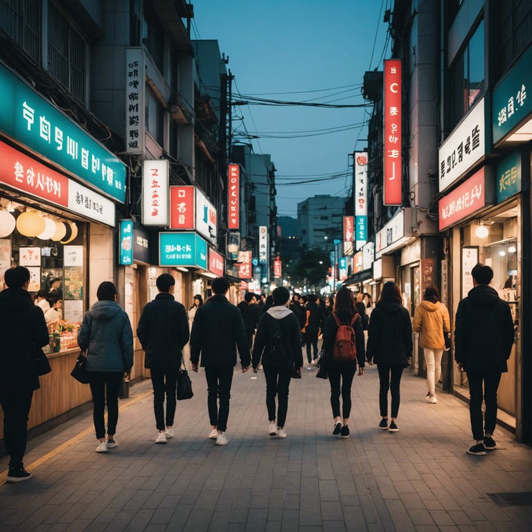 An upbeat fusion of korea's musical traditions with the vibrant energy of its modern pop culture, ideal for creating a sense of excitement and adventure melded with a deep respect for heritage. Through dynamic interactions between traditional and contemporary sounds, the track paints a musical portrait of korea's pulsating capital.