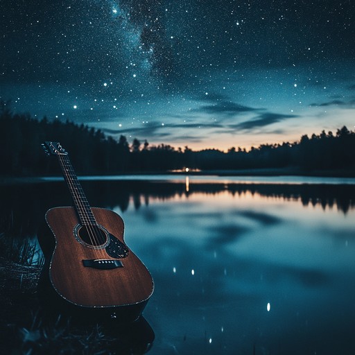 An instrumental piece featuring gentle acoustic guitar, evoking feelings of tranquility and deep contemplation as one gazes upon the silent stars. The music softly guides the listener into a peaceful state of mind.