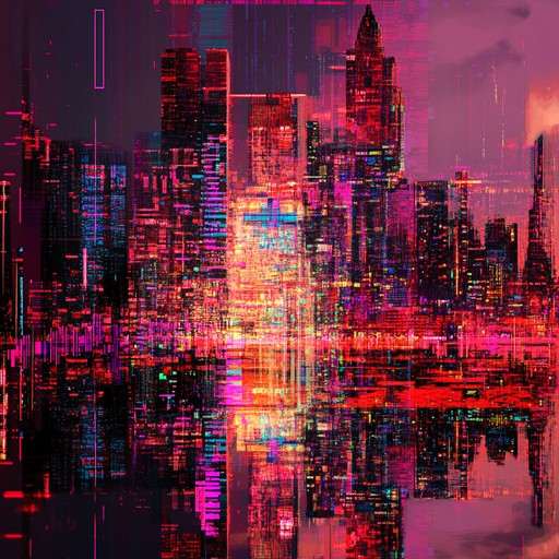 An aggressive instrumental track that captures the essence of a dystopian cyberpunk city on the brink of revolt, blending harsh electronic rhythms with dark ambient textures to evoke a sense of digital chaos and rebellion.