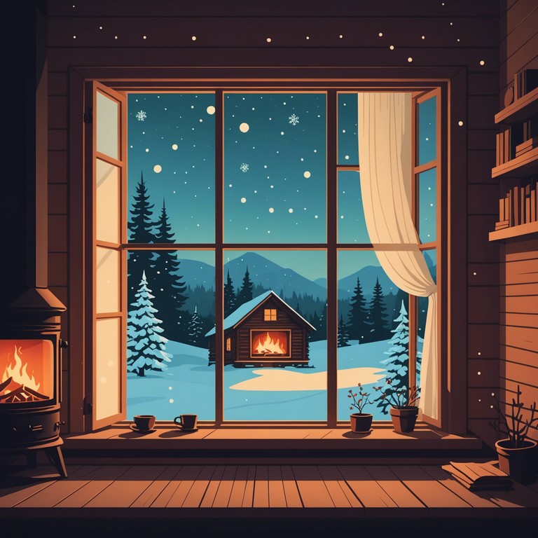 A composition where each note is like a gentle snowflake descending quietly, forming a serene soundscape that envelops the listener in a blanket of peace and warmth, perfect for a winter holiday evening.