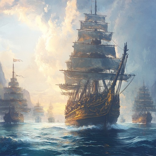 A powerful symphonic track portraying the grandeur and heritage of the russian navy. Through the harmonious blend of robust brass, sweeping strings, and rhythmic percussion, this composition exudes pride, strength, and the majesty of maritime traditions.