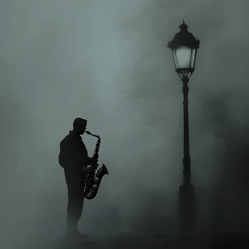 An instrumental jazz noir piece portraying the unease and tension of city life at night, with haunting melodies and dissonant harmonies.