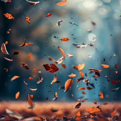 A slow, melancholic waltz featuring a solo piano accompanied by gentle strings, evoking the bittersweet beauty of autumn leaves falling from the trees.