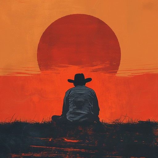 This slow, sorrowful country song tells the story of a lonely cowboy riding through the desert at sunset, lost in thoughts of a long-lost love. Gentle acoustic guitar fingerpicking carries the melody, with occasional harmonica and pedal steel guitar flourishes adding to the wistful, contemplative atmosphere.