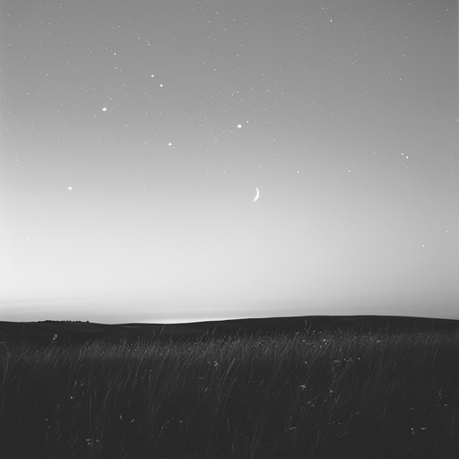 Inspired by the serene beauty of a moonlit prairie, this instrumental evokes feelings of solitude and tranquility. The gentle strumming of an acoustic guitar blends with subtle nature sounds, crafting a peaceful auditory escape.