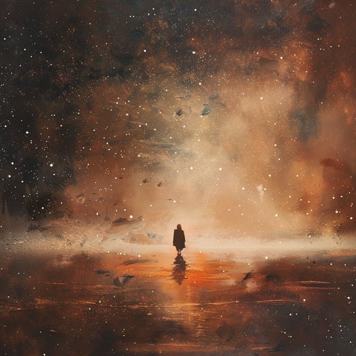 This atmospheric instrumental piece takes the listener on a gentle, floating voyage across the cosmos. Delicate piano melodies intertwine with shimmering synth pads, creating a sense of weightlessness and wonder. Subtle electronic textures and ethereal sound effects evoke the vastness and mystery of the universe, while the unhurried tempo allows for introspection and relaxation.