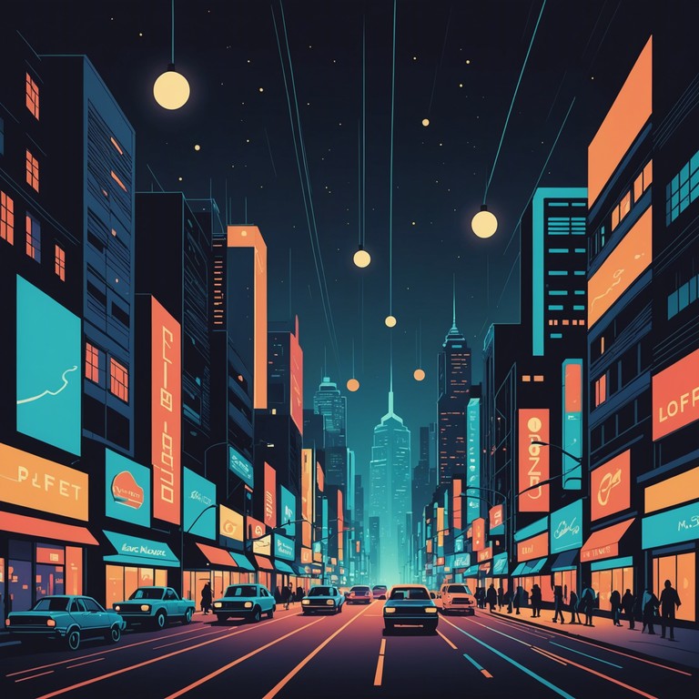 Set against a backdrop of a vibrant downtown cityscape at night, this track features uplifting, smooth melodies that invoke the spirit of a lively night out. The use of the electric piano delivers a soulful yet lighthearted tone, ideal for capturing the essence of a metropolis that never sleeps.