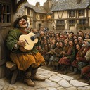a cheerful instrumental embodying the spirit of medieval jesters.