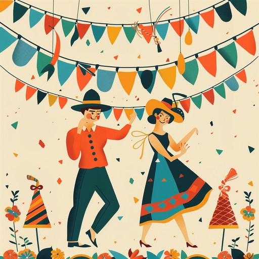 Lively and energetic forró song perfect for festive festa junina celebrations. Features a vibrant accordion melody over a steady zabumba drum beat and driving triangle rhythm. Guaranteed to get people dancing and in a festive mood! Lively and energetic forró song perfect for festive festa junina celebrations. Features a vibrant accordion melody over a steady zabumba drum beat and driving triangle rhythm. Guaranteed to get people dancing and in a festive mood!