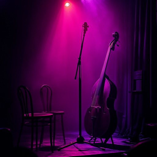 Experience a striking blend of energizing funk rhythms intertwined with dark, dramatic cabaret theatrics. The music offers an engaging mixture that is both lively and slightly unsettling, ideal for captivating an audience’s imagination.