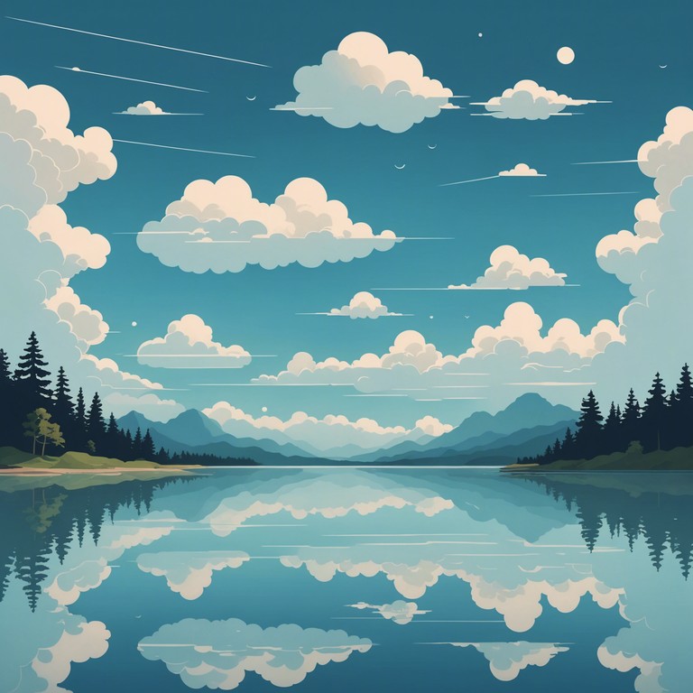 Imagine a journey through timeless landscapes under an endless sky, with soaring strings that lift the spirit and gentle woodwind melodies that whisper tales of vast, unexplored territories. The music embodies the essence of an epic adventure, framed by the tranquility of nature and the grandeur of a full orchestra, providing listeners with a profound sense of wonder and calm.