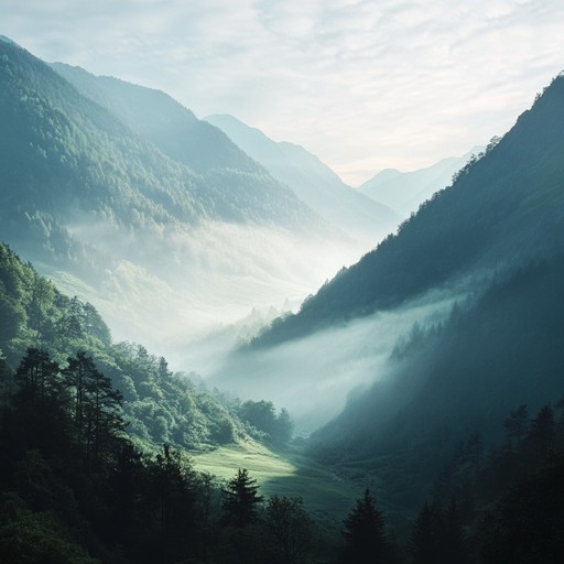 Experience the profound quietude and mysticism of untouched natural landscapes amplified by solitary flute melodies that resonate with the soul's longing for peace and splendor.