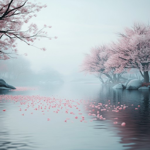 Drift away to the serene sounds of a summer evening, where harmonious melodies float in the air beneath the gentle sway of cherry blossoms, creating an idyllic, tranquil escape.