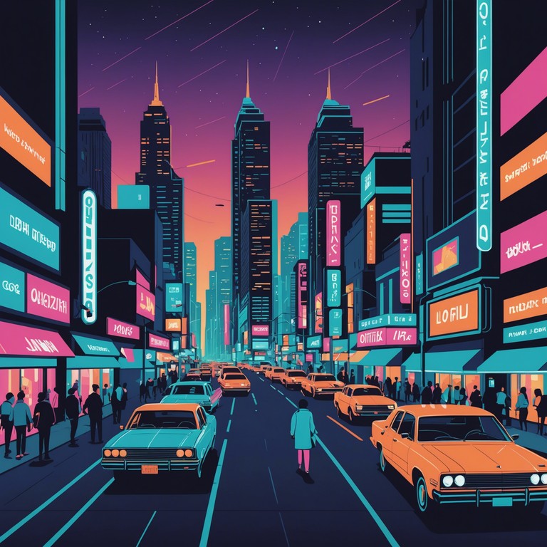 This track captures the vibrant energy of a bustling city nightlife, infused with edgy synthesizers and a relentlessly driving beat, perfect for keeping the dance floor alive under neon lights.