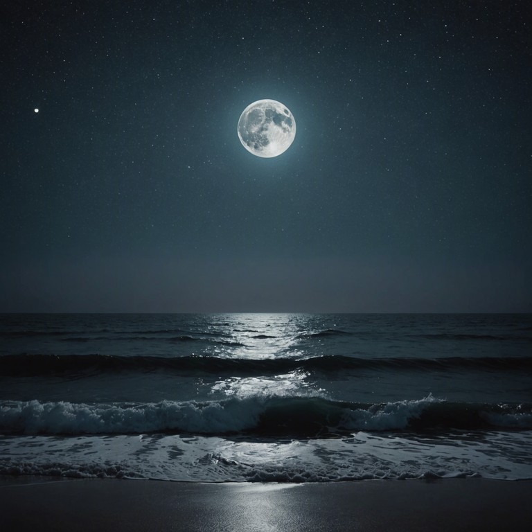 This track aims to reflect the ethereal beauty and tranquility of a moonlit sea, blending waves of smooth, resonant sounds that evoke a serene yet mysterious atmosphere.