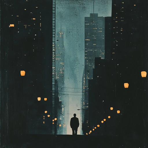 An instrumental new jack swing tune with anxious rhythms and syncopated beats, capturing the unease and tension of walking alone in the city at night.