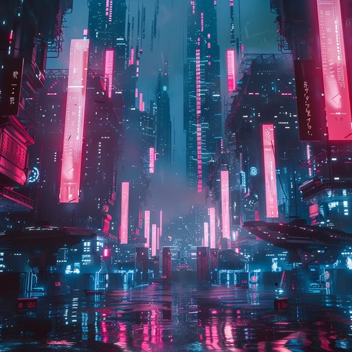 Dynamic and high energy, this track transports you to a cyberpunk world with throbbing synths and energetic beats. Feel the rush of a neon lit city, where human and machine emotions merge and pulse with vibrant life.