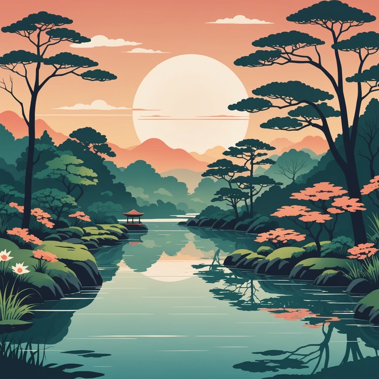 This composition uses delicate instrumental sounds to create an ambient, calming atmosphere, perfect for unwinding. The track blends traditional japanese instruments with subtle, dream like synth sounds to evoke a serene landscape in the listener’s mind, making it ideal for relaxation or background music during work or meditation.