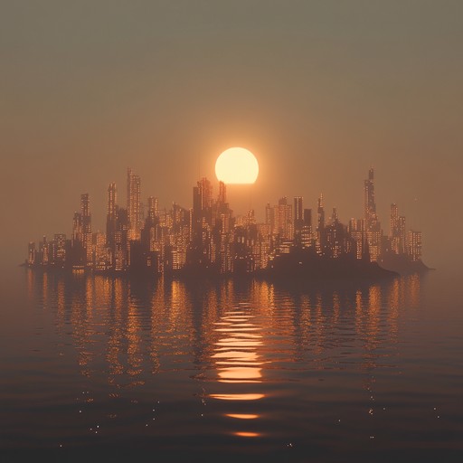 Capture the essence of a triumph with ambient synths and mellow guitar riffs that paint a serene yet victorious landscape. Imagine a coastal city glowing under a setting sun, where each note resonates with peace and accomplishment.