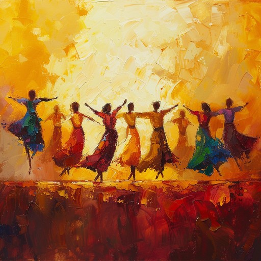 A euphoric piece combining synthetic and natural instruments, embodying a dance of cultures and joyous celebration. It resonates with vibrant energy, making listeners feel alive and connected.