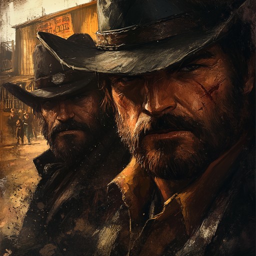 This instrumental track embodies the fierce energy of a duel in a deserted western saloon, painting a vivid scene with sharp electric guitar riffs and pounding rhythms. Blending traditional western sounds with an aggressive, tenacious drive, the composition escalates toward a thrilling climax, encapsulating the fury and tension of a high stakes confrontation.