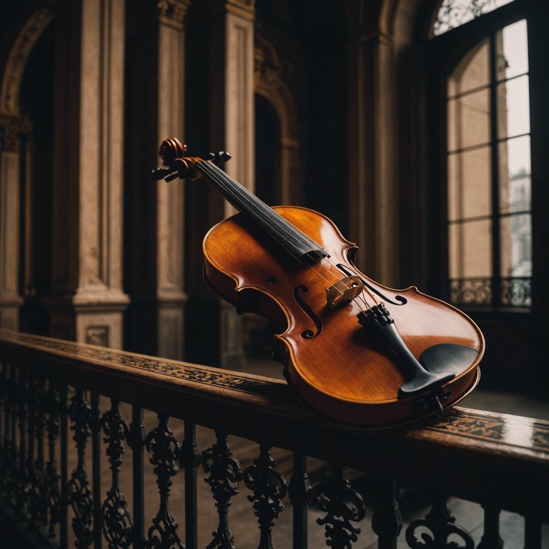 Similar to 'whispers of the opera', this composition uses eerie violin sounds to create a feeling of suspense and foreboding. Each note draws the listener deeper into the mystery lurking behind heavy velvet opera curtains