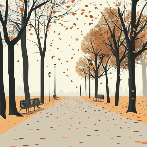 A serene instrumental samba capturing nostalgic moments as autumn leaves fall, combining gentle rhythms with reflective melodies. It's a soothing track that evokes wistful memories and the beauty of change. Ideal for quiet contemplation or reflective moments