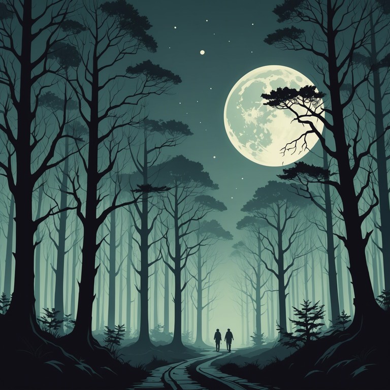 An experimental composition that explores the realms of sound where eerie echoes and unresolved dissonance create an atmosphere thick with tension and unpredictability. The auditory equivalent of walking through a fog laden forest at midnight, not knowing what lurks around each turn.