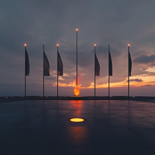 An evocative symphonic piece that blends metallic aggression with the haunting echoes of the french horn, portraying the valor and somber realities of wartime. It draws from heroic themes to inspire and remind of the gravity and poignancy of historical conflicts.