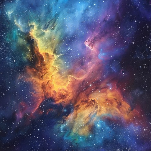 Embark on a tranquil journey through calm, ambient electronic soundscapes. Let the vastness of the cosmos bring peace with every whisper. Ethereal synths and light electronic beats guide you to a tranquil, introspective state.