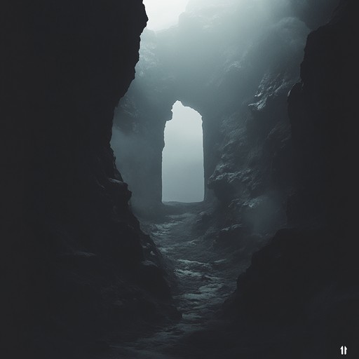 A haunting composition that evokes the feeling of descending into unseen depths, where shadows move and whispers echo in the darkness.
