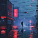 reflective synth journey through urban isolation and technology