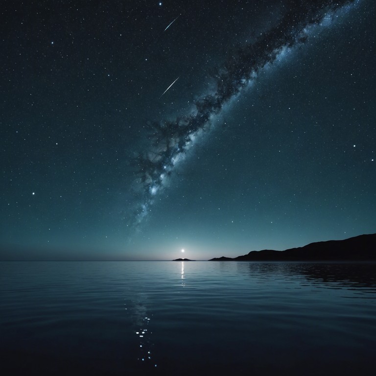 A composition that intertwines the delicacy of ethereal sounds with the complex structures of progressive music, evoking the vast, serene expanse of an imaginary celestial sea. The track builds gradually, introducing intricate layers that invite the listener into a contemplative journey through soundscapes reminiscent of both the heavens and the deep ocean.