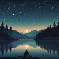 glam rock meets serene soundscapes, softly glimmering.
