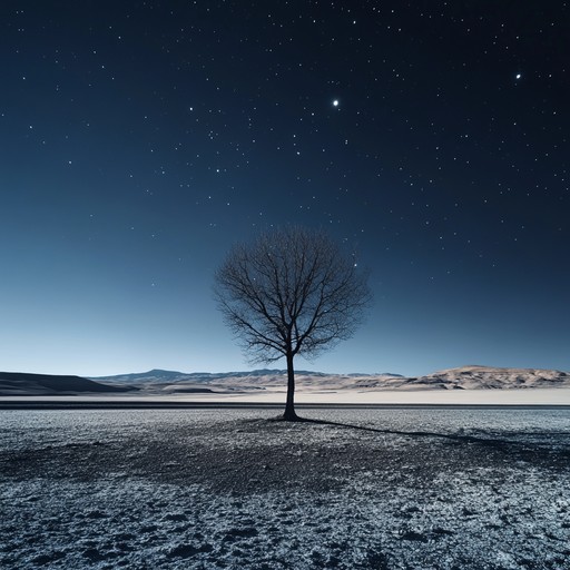Introspective piece combining ethereal guitar melodies with sparse piano chords creating a spacious soundscape reflecting deep solitude and contemplation.