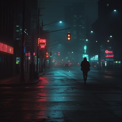 An instrumental edm track that captures the feeling of solitude in a digital world, blending atmospheric synths with deep basslines and echoing melodies that evoke a sense of isolation amid the neon glow of the city.