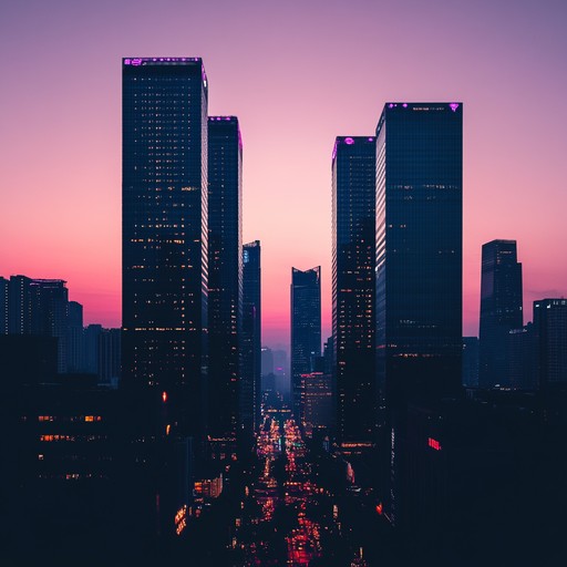 An instrumental piece featuring pulsating synths and electric guitar melodies set against a backdrop of intricate, reverb heavy beats. It explores a dreamlike cyberpunk metropolis, evoking the sensation of wandering through neon lit streets and towering megastructures, capturing the essence of a futuristic utopia and dystopia in harmony.