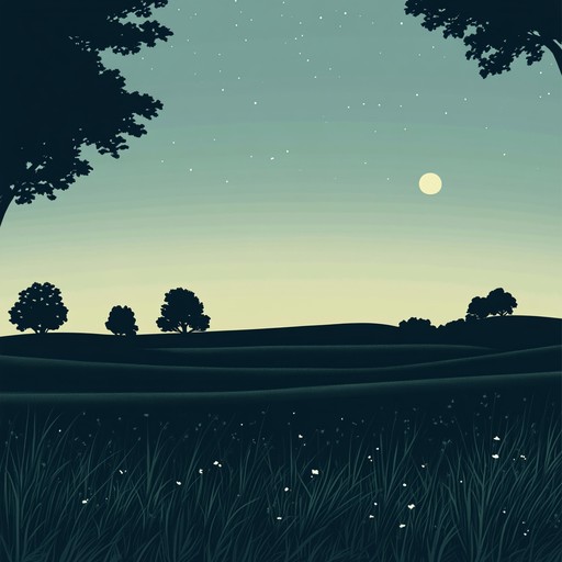 An evocative composition played on acoustic guitar that conjures images of lying in a meadow under a vast night sky, pondering life's quiet beauty.
