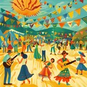 an upbeat, heartwarming instrumental evoking brazilian countryside festivity