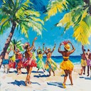 joyful, warm melodies with a vibrant fiesta atmosphere