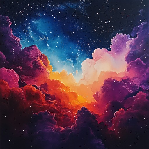 Ethereal electric guitar tones layered over sultry psychedelic rhythms and dreamlike soundscapes, creating an otherworldly voyage through the cosmic realms of sound and emotion.